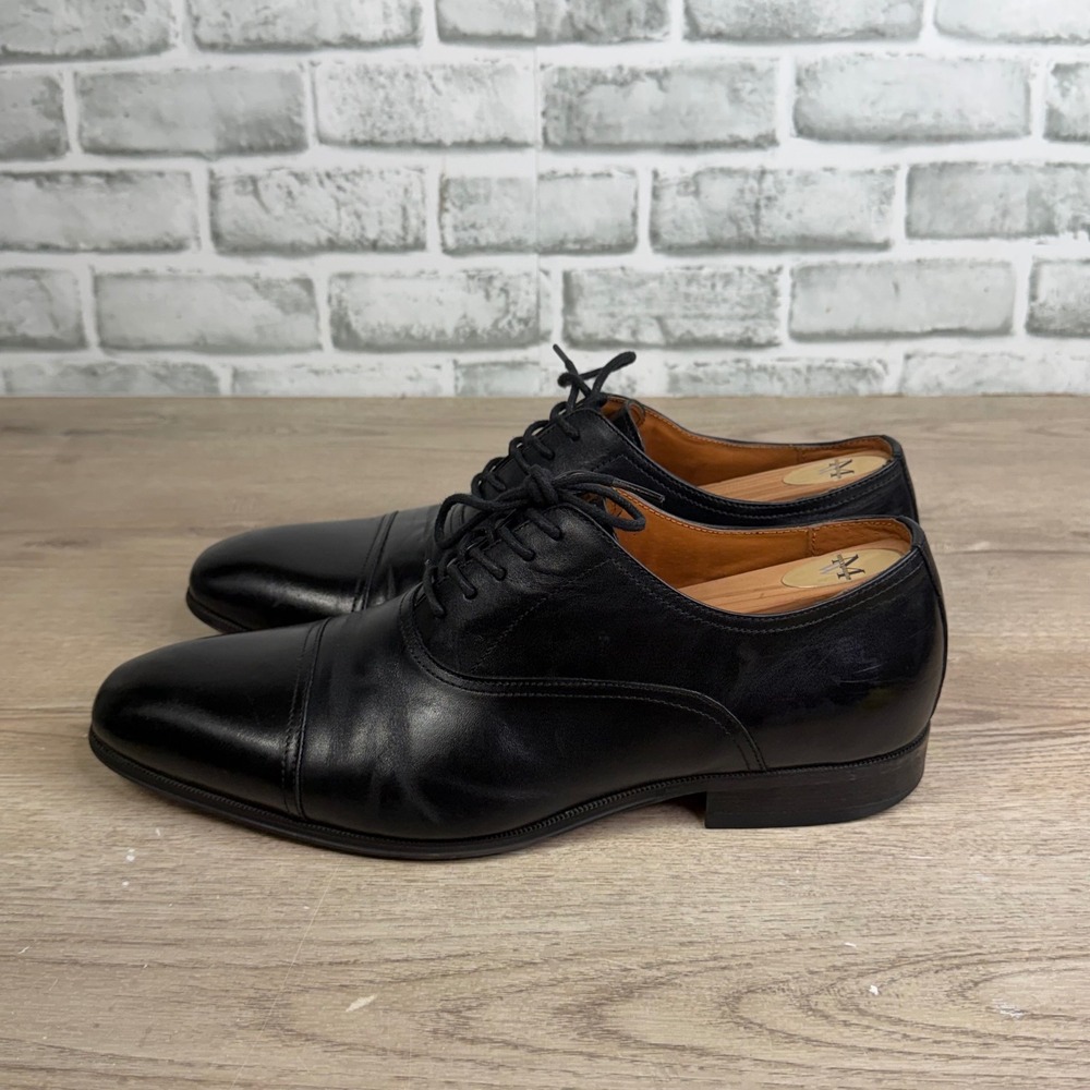 Florsheim Castellano Cap Toe Oxford Black Leather Dress Shoes 10D